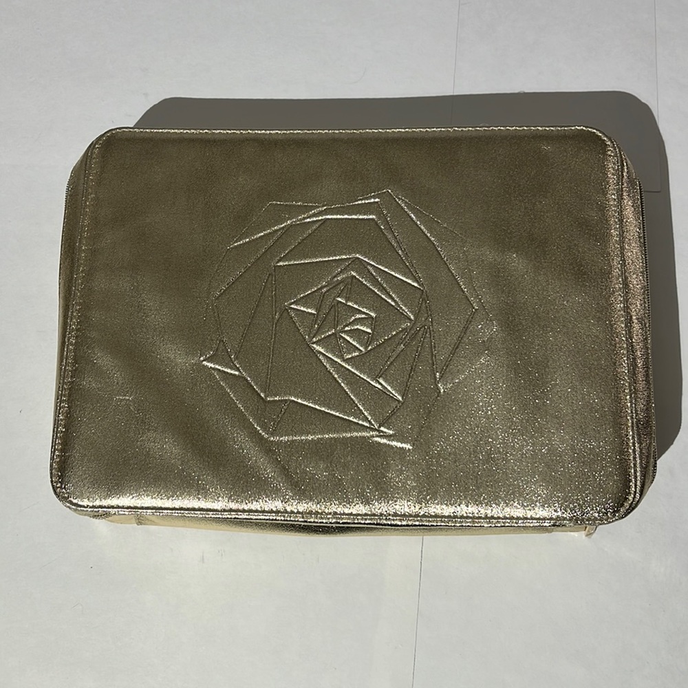 Lancome Holiday Box cosmetic bag makeup hold floral flower carrying case
